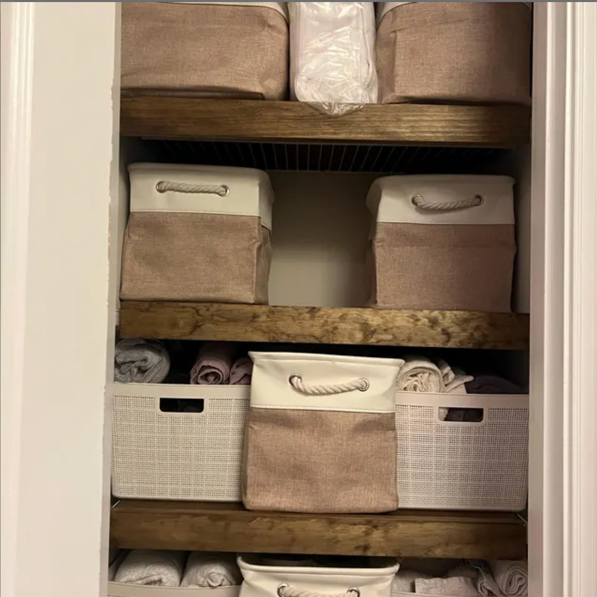 Wood Shelf Cover - Dark Walnut Stain Color