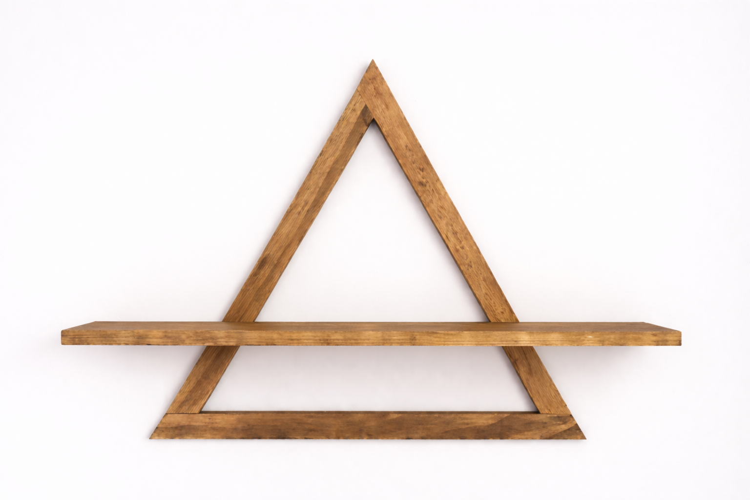 Rustic Triangle Wood Floating Shelf