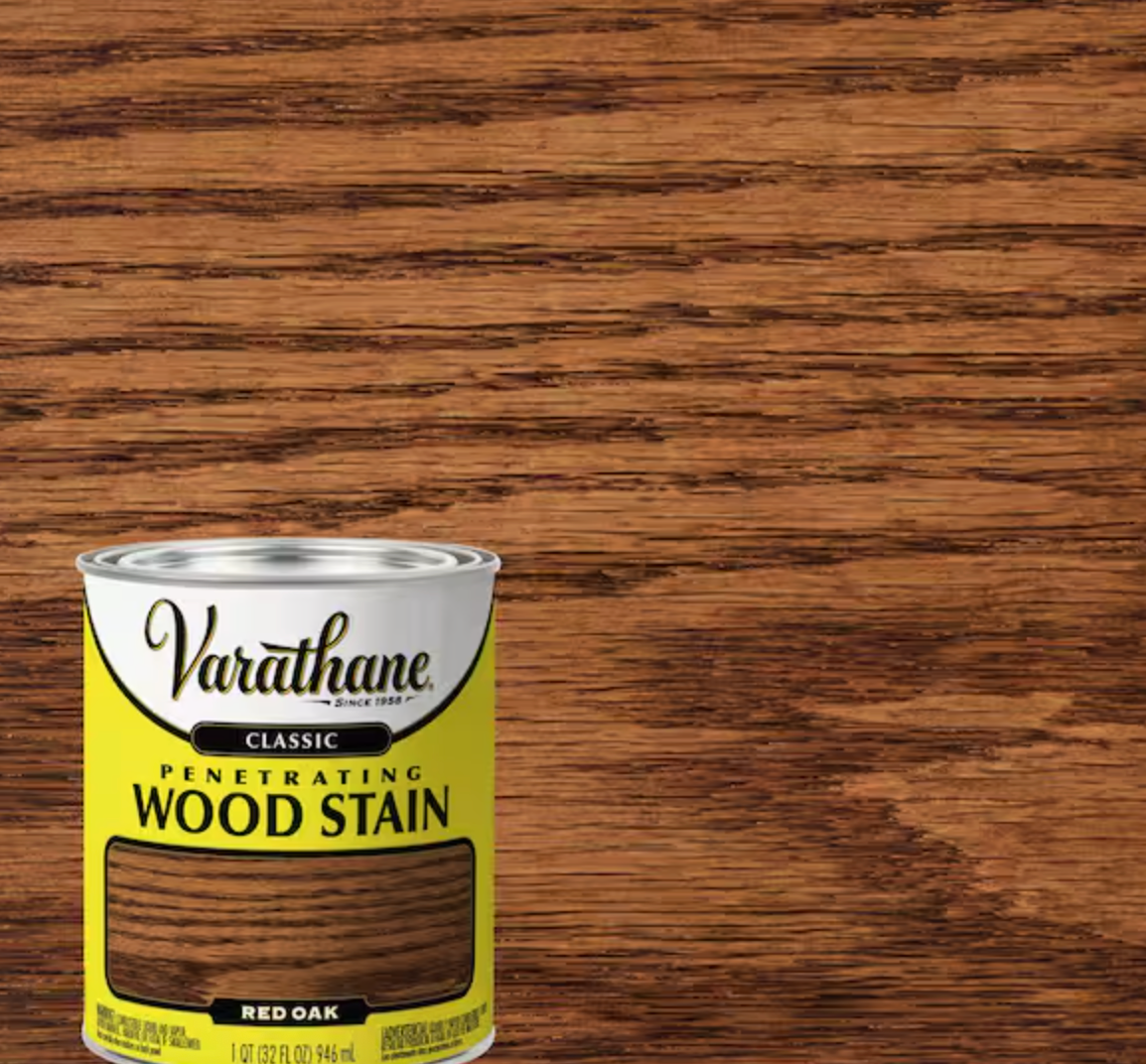 Wood Shelf Cover - Red Oak Stain Color