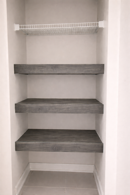 Wood Shelf Cover - Smoke Gray Stain Color