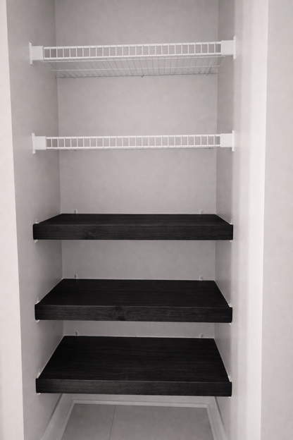 Wood Shelf Cover  - Classic Black Stain Color