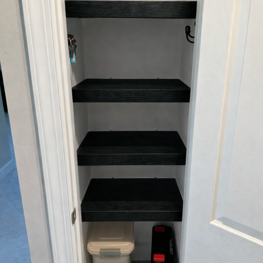 Wood Shelf Cover  - Classic Black Stain Color